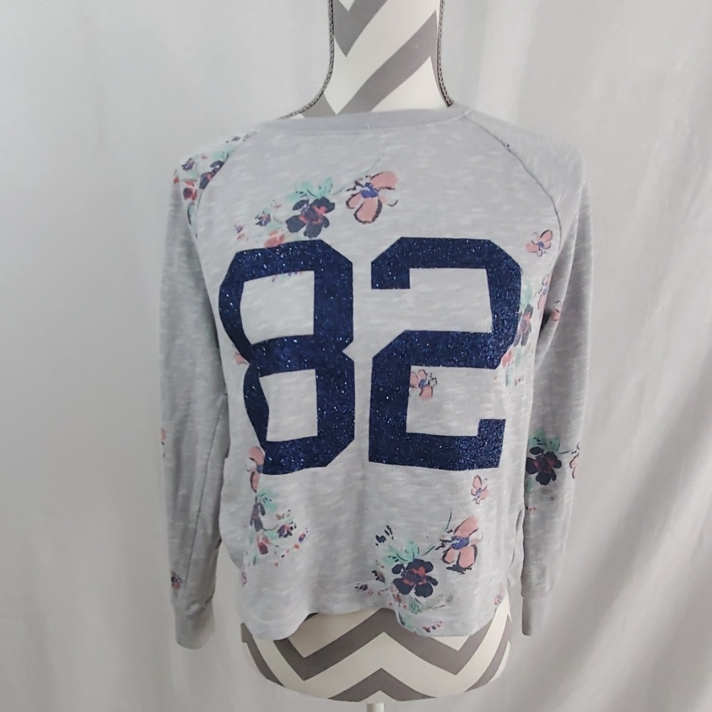 Old Navy girls XL grey butterfly sweater